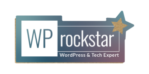WP Rockstar Badge indicating completion of the WordPress Technical and Business Training