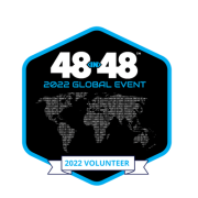 48 in 48 Volunteer Badge October 2022 - 48 WordPress websites in 48 hours
